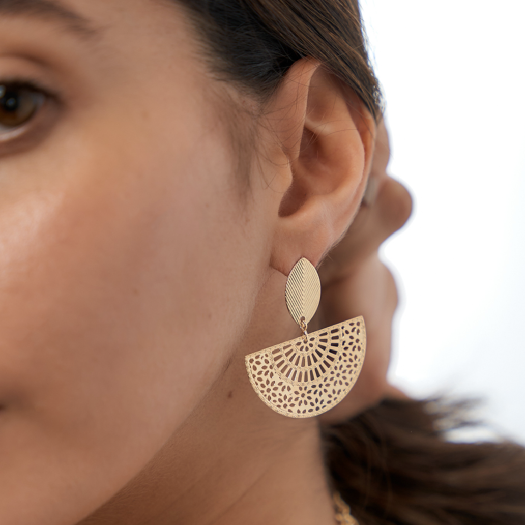 Aretes abanicos