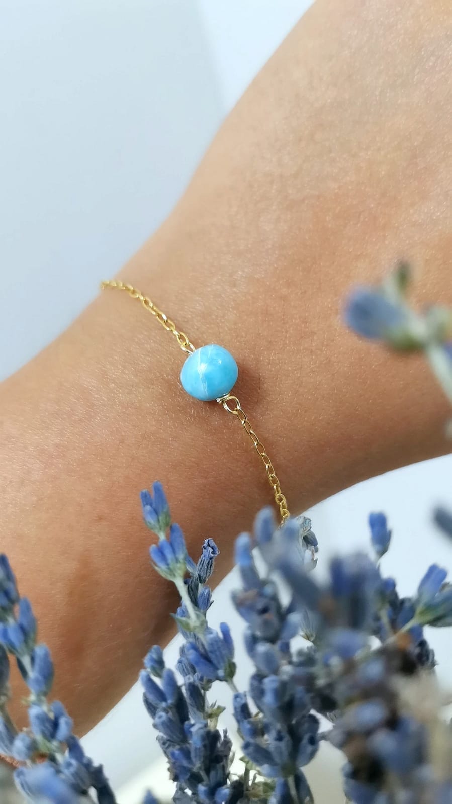 Guillo de esfera de Larimar