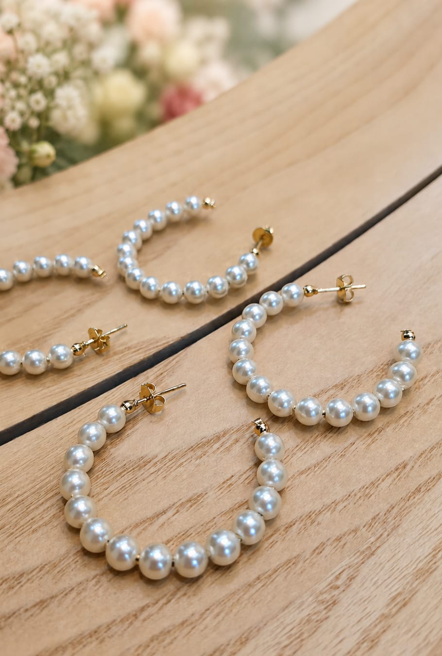 Argollas en perlas