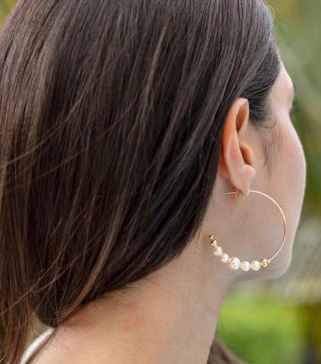 Argollas de perlas