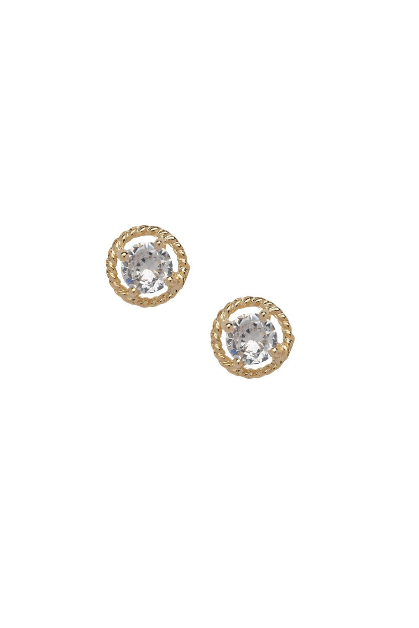 Aretes círculo zirconia