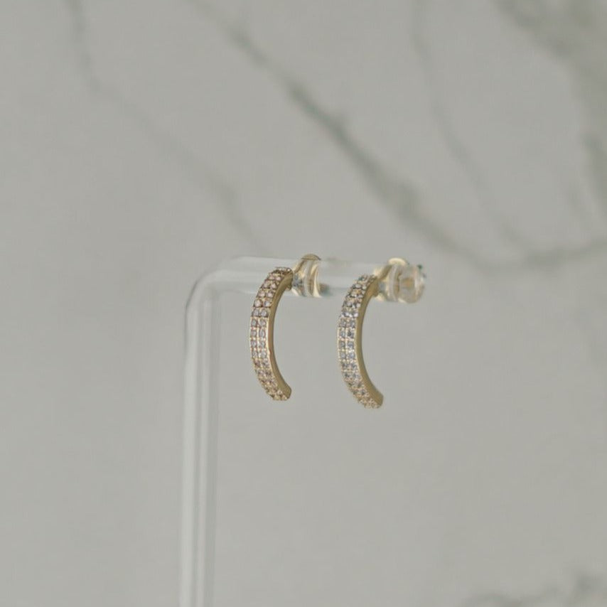 Aretes de zirconias blancas