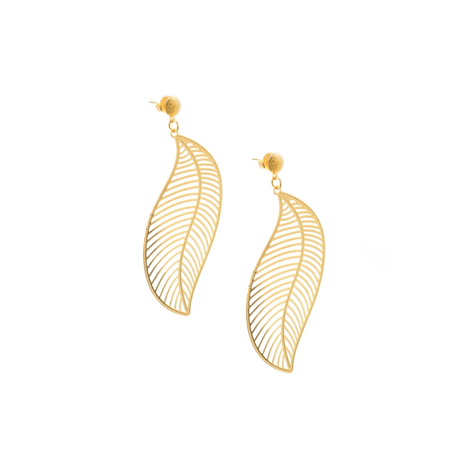 Aretes de hojas