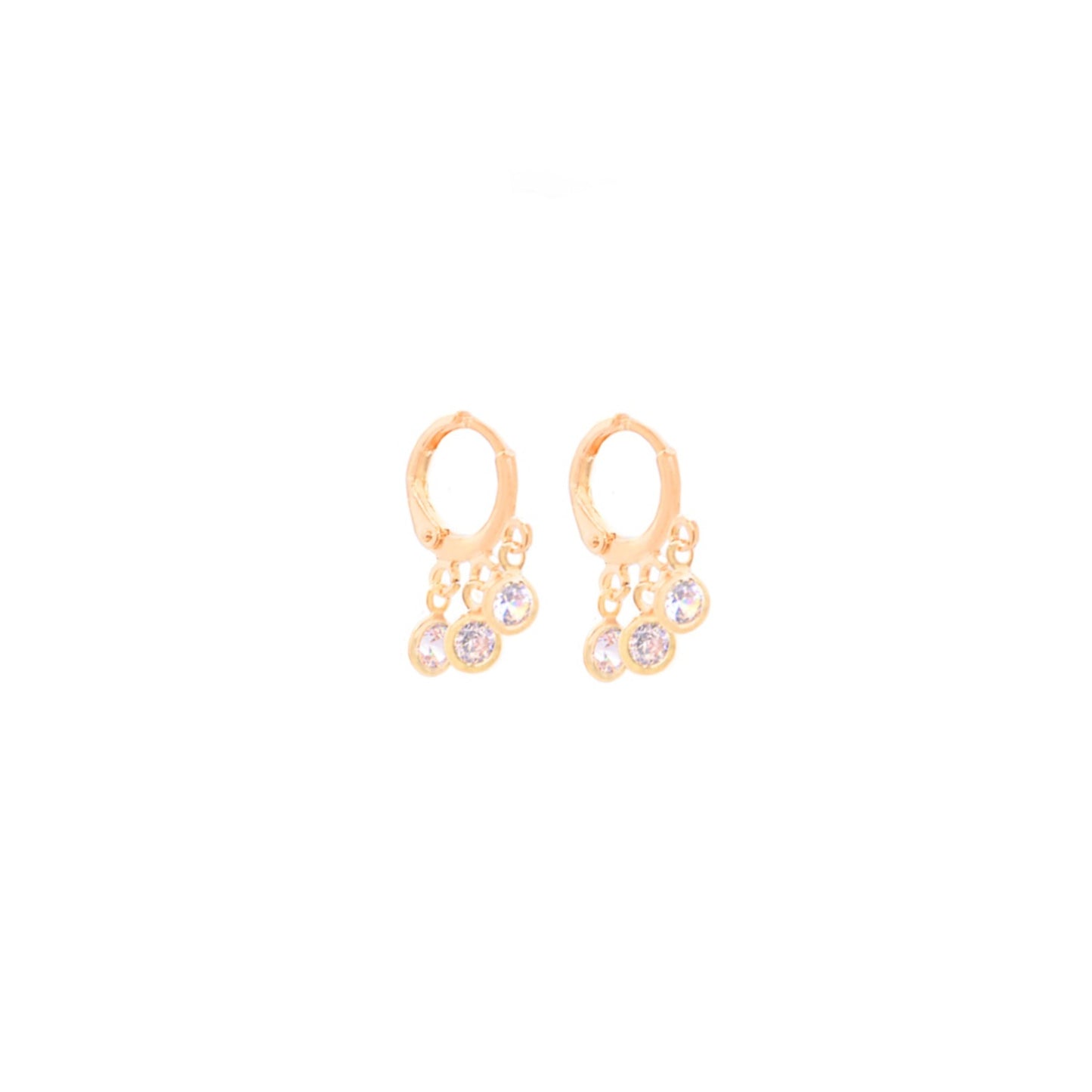 Argollas zirconias colgantes