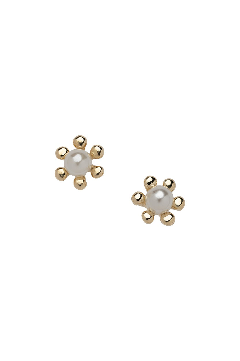 Aretes flor de perla pequeño