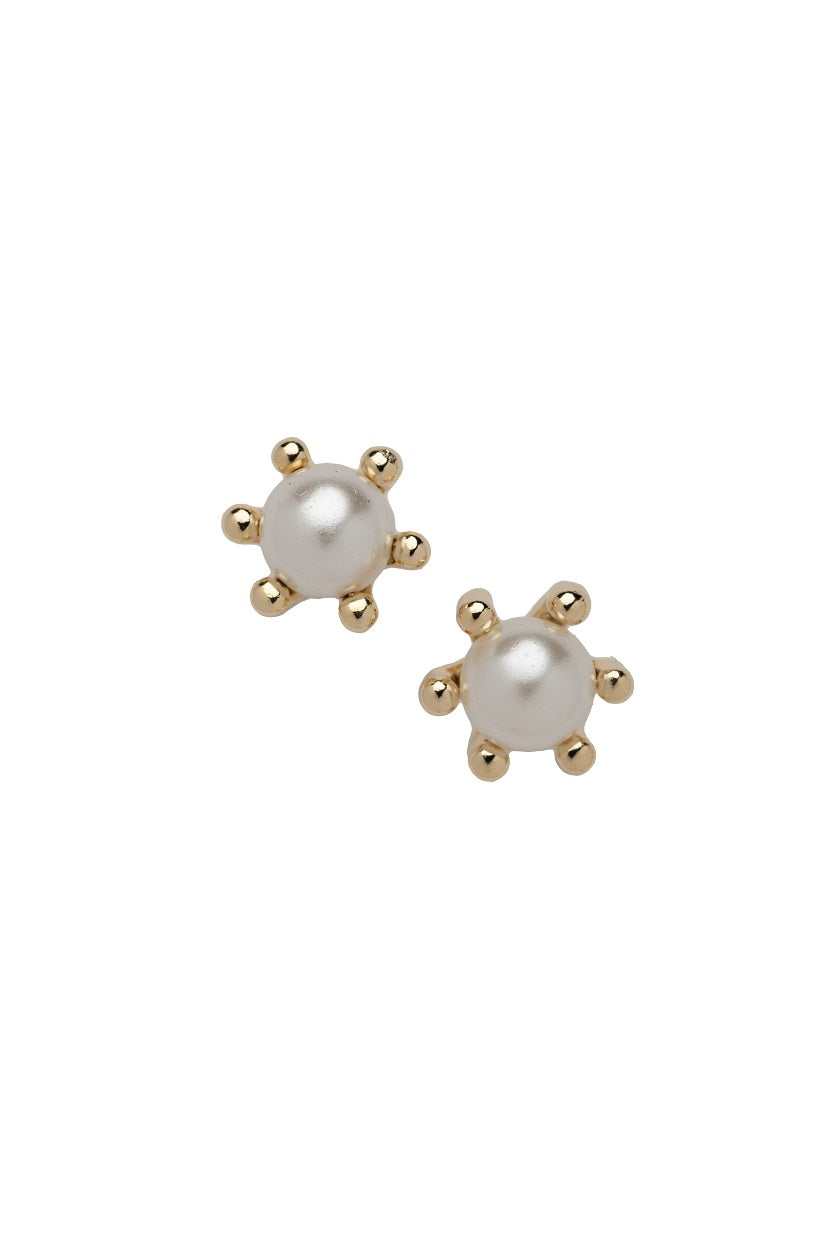 Aretes flor de perla grande