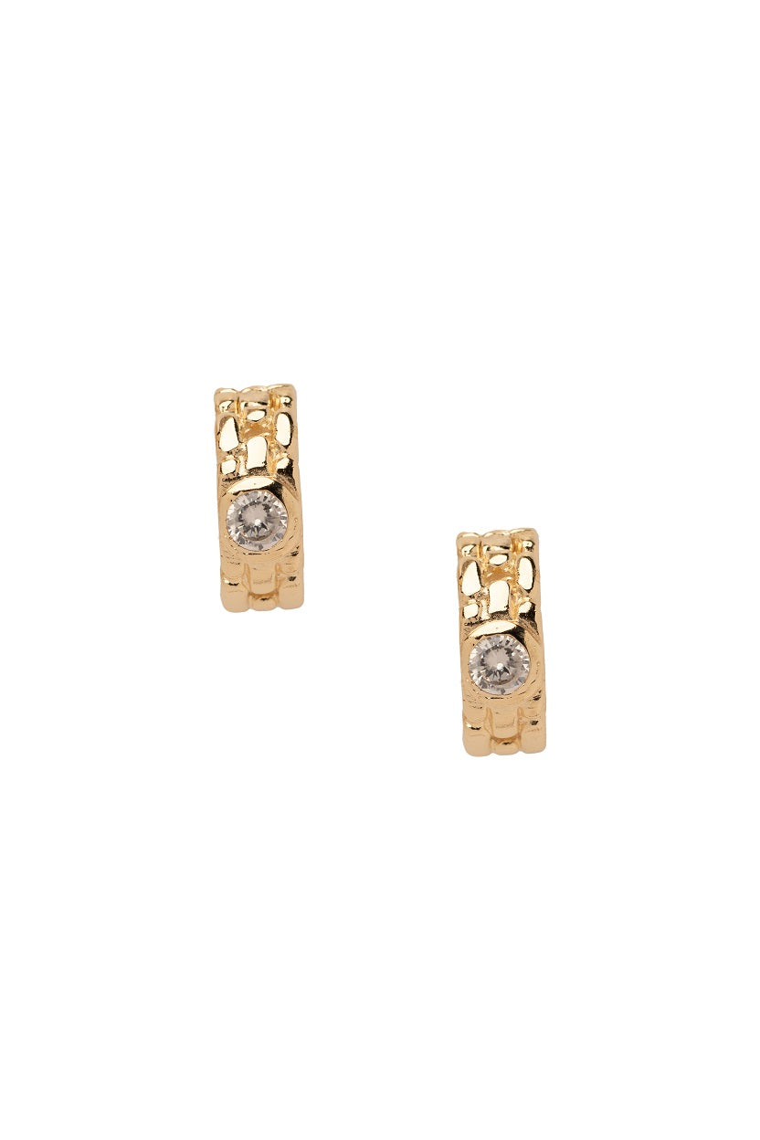 Argolla huggies con zirconia
