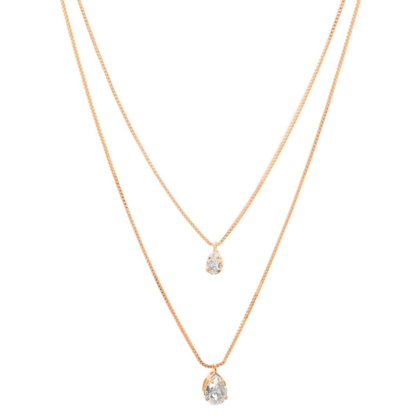 Collar doble zirconias