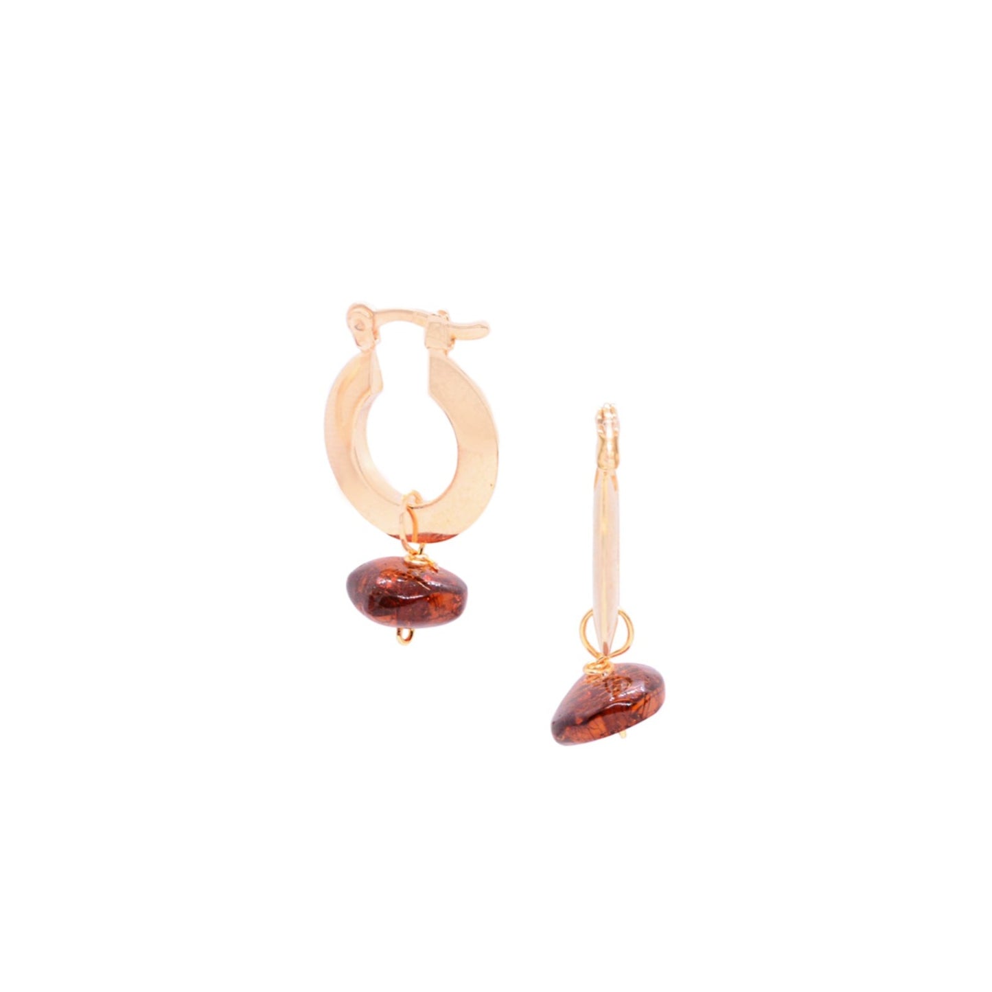 Argollas ámbar oscuro