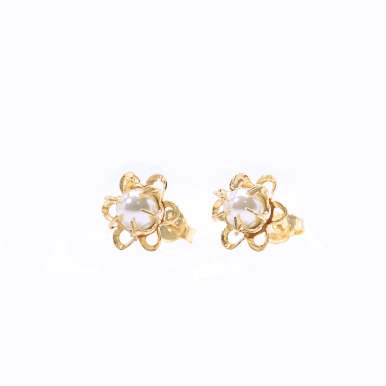 Aretes flor de perla