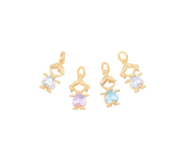 Dijes de Niños en zirconias