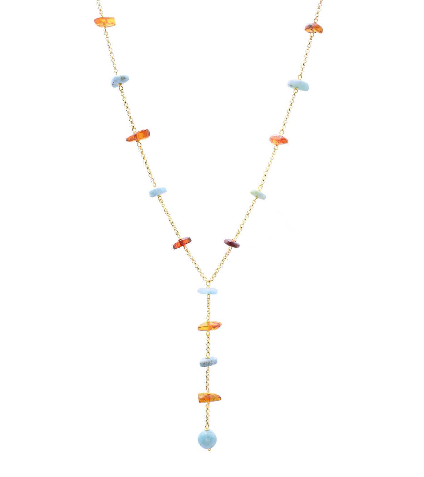 Collar Ambar y Larimar