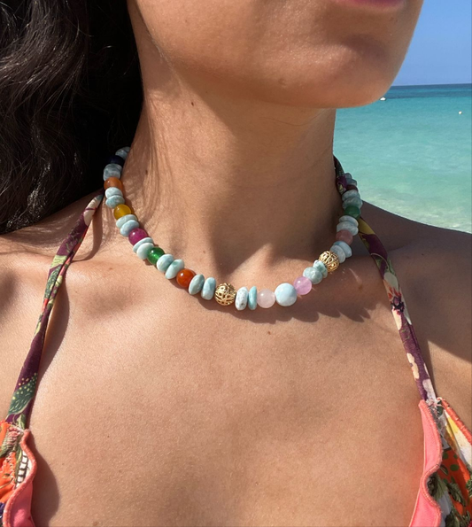 Chokers larimar & Piedras naturales