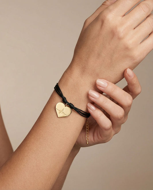 Pulsera Negra Línea de vida